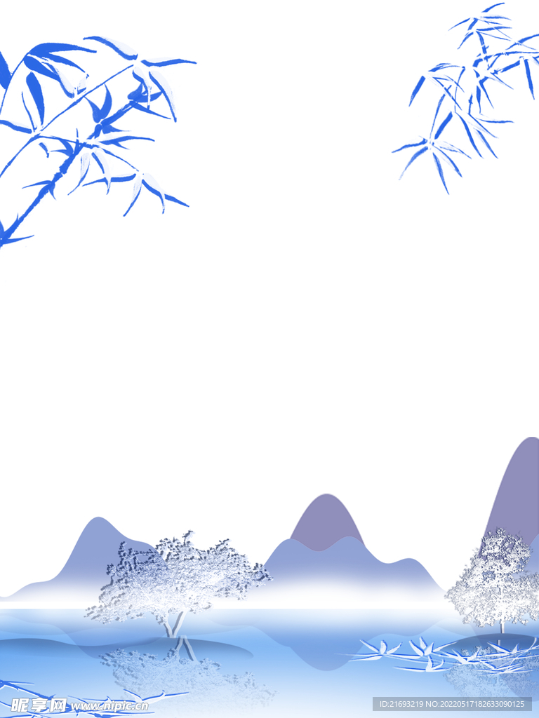 冬季雪竹