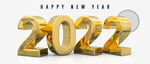 新年3D建模光泽数字2022