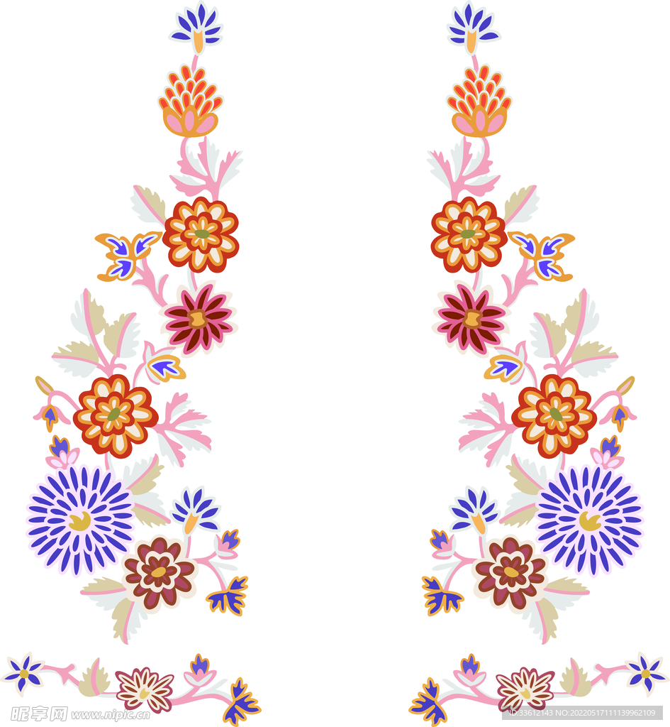 大牌花 色块手绘花瓣
