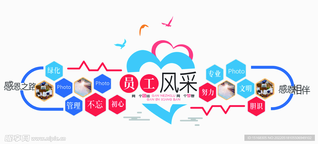 大气员工风采企业文化墙