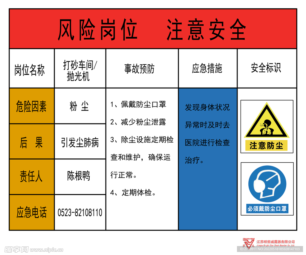 风险岗位 注意安全