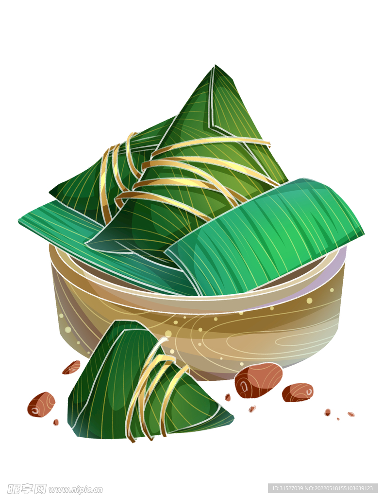 手绘粽子