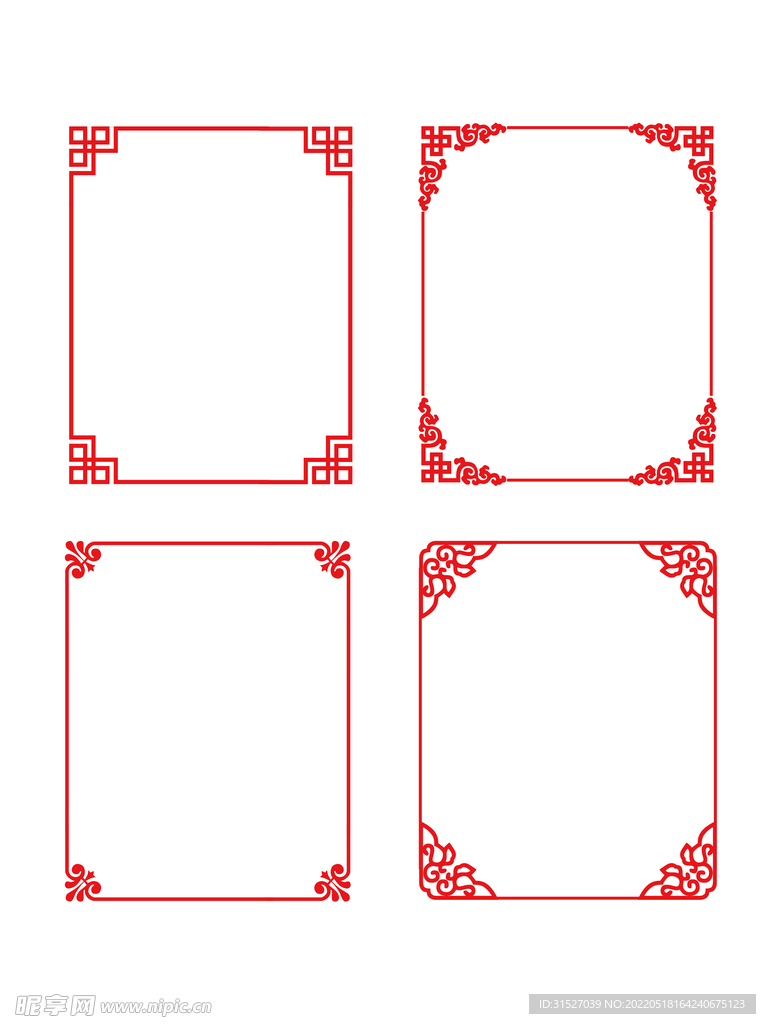 中式边框素材