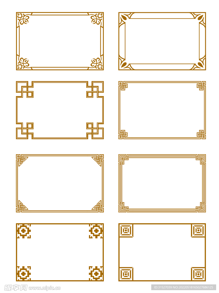 中式边框素材