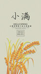 简约小满节气海报