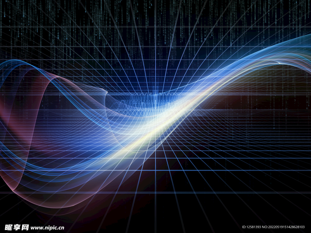 科技数据流线感背景