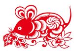 老鼠窗花剪纸