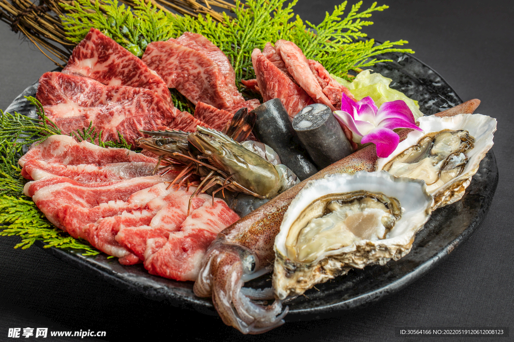 海鲜拼盘食材