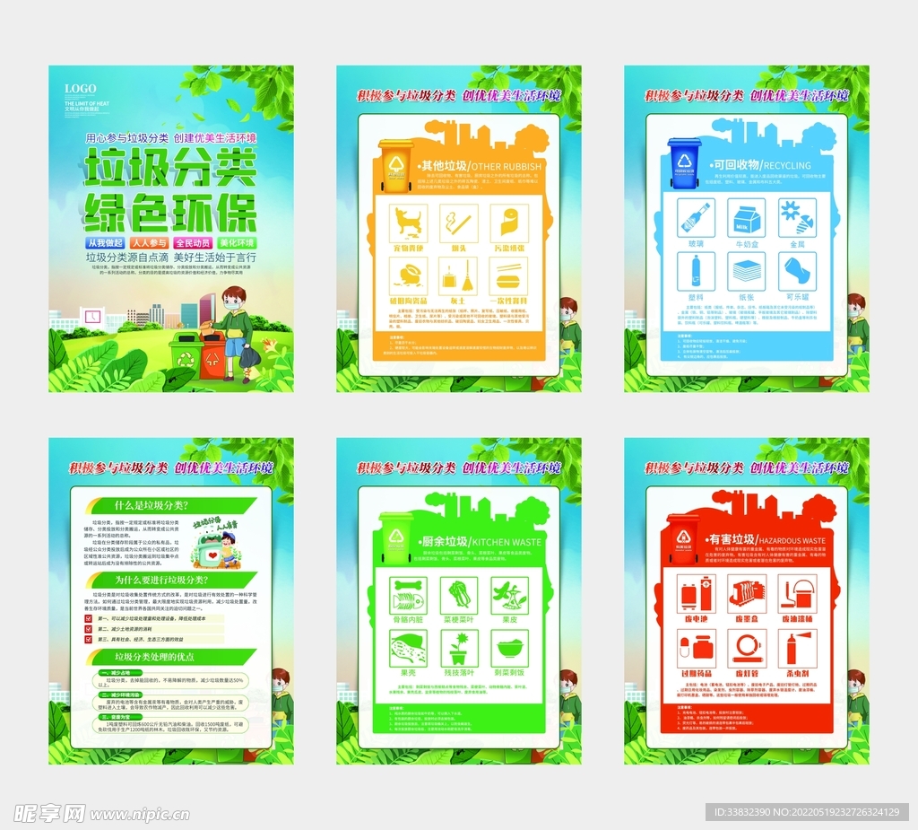 垃圾分类展板