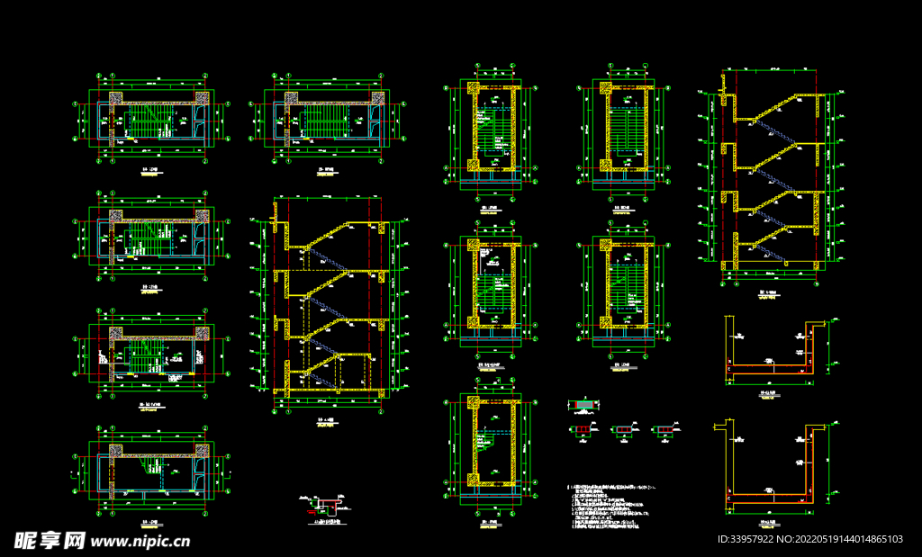 结构楼梯cad图纸
