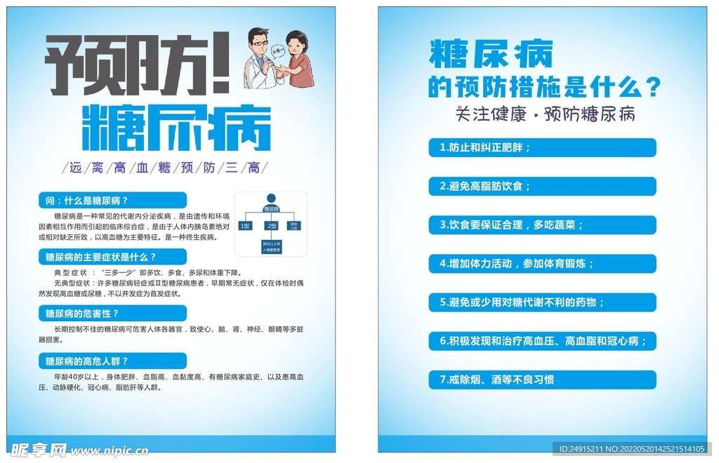 预防糖尿病传单