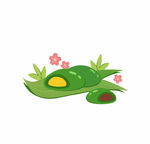手绘青团插画