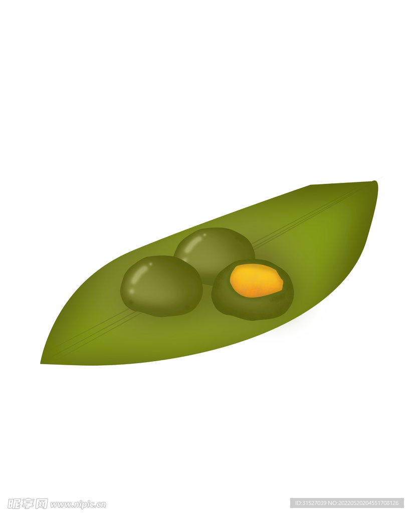 手绘青团插画