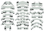 多款飘带边框矢量图