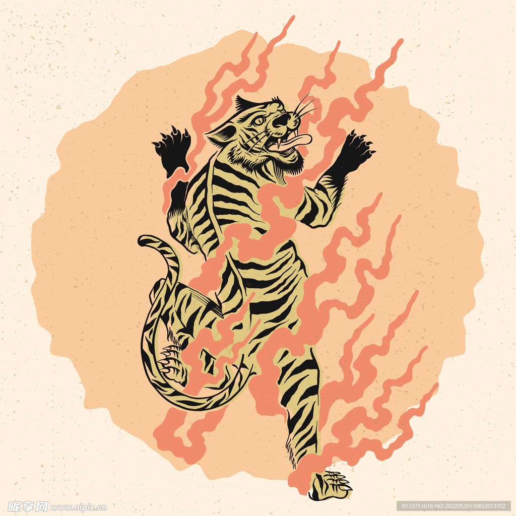 老虎插画
