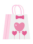 简约可爱粉色购物手提袋