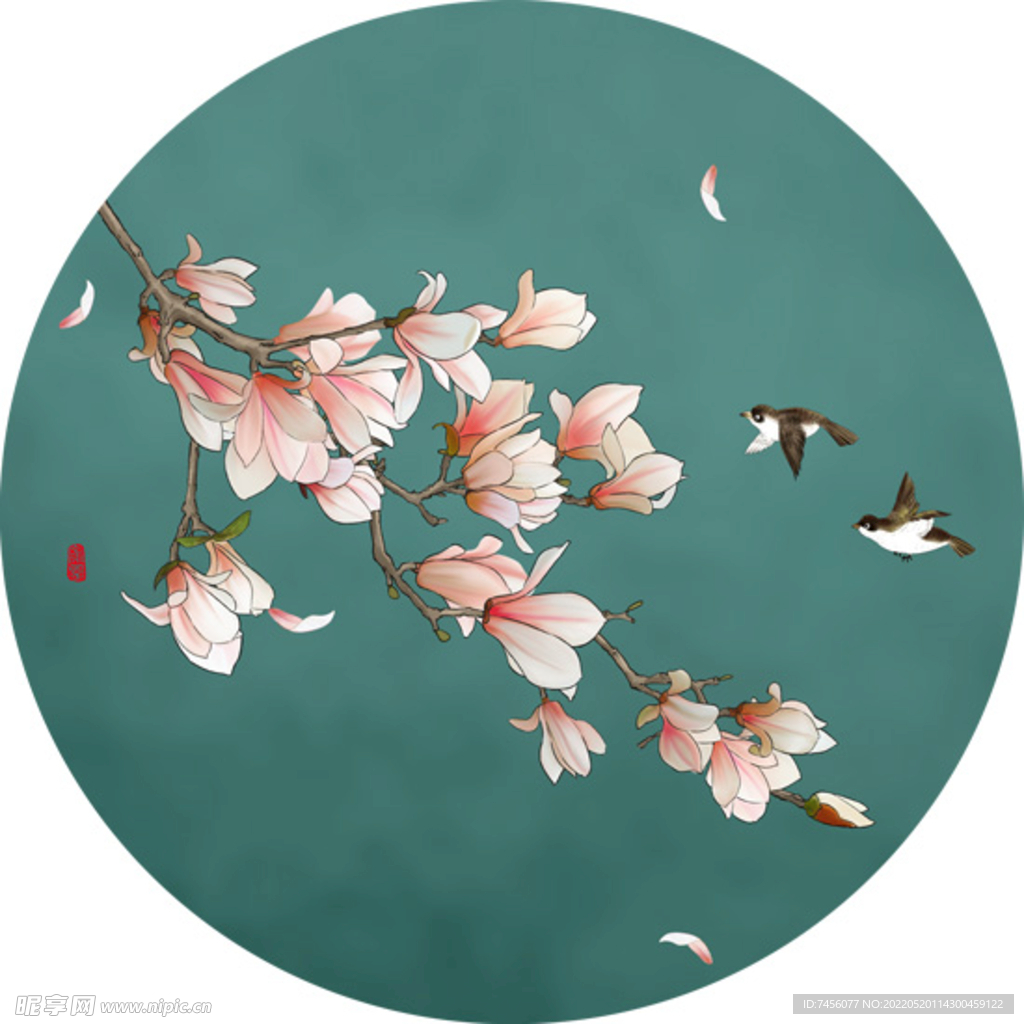 花鸟中式挂画装饰画