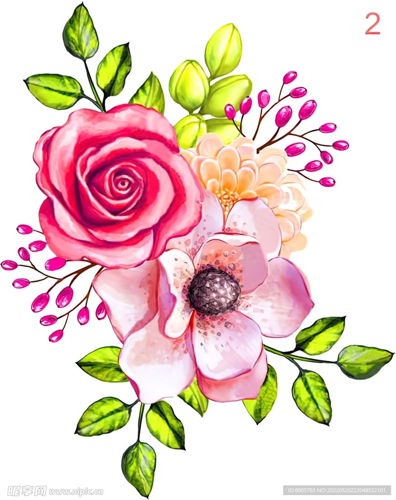 手绘花