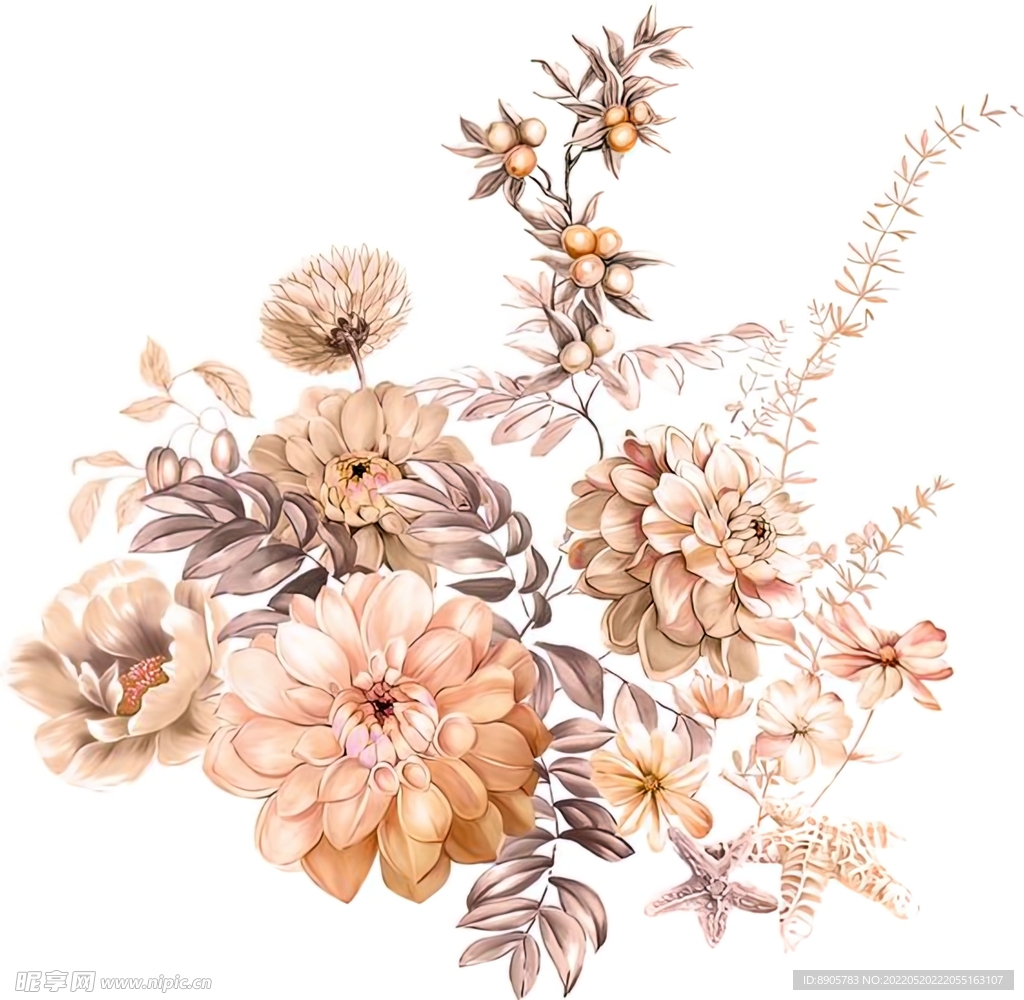 手绘花