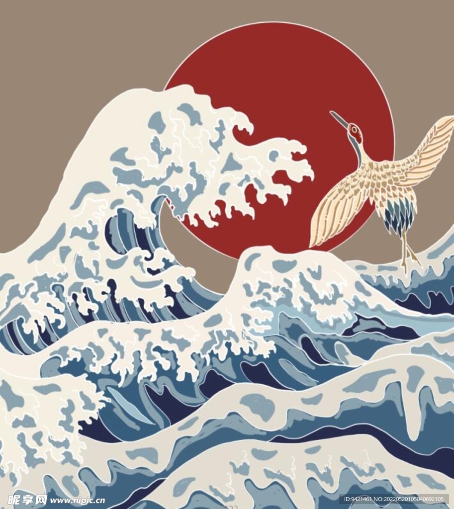 仙鹤海浪中式