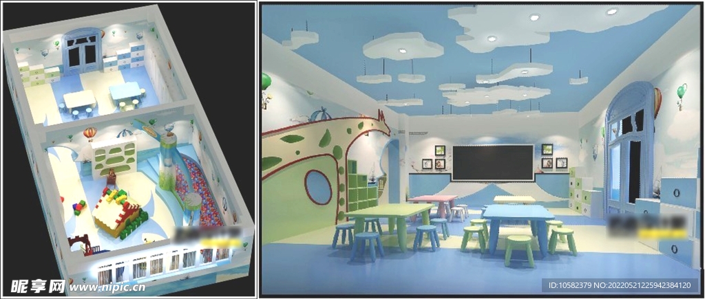 幼儿园教学区3D设计展示