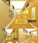幼儿园艺术走廊3D设计展示