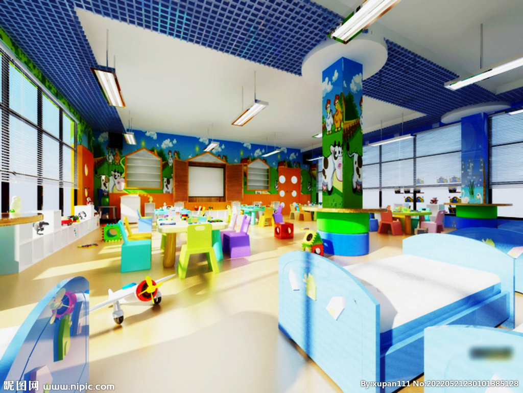 幼儿园教学区3D设计展示