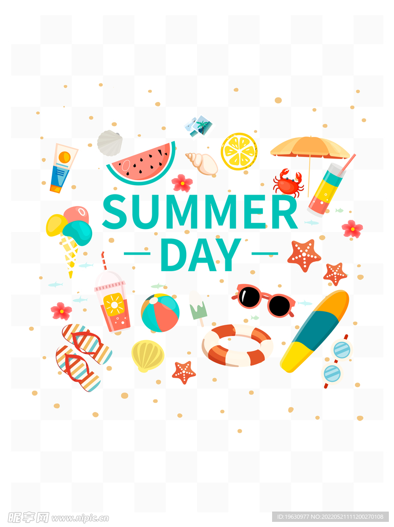 夏日氛围度假元素