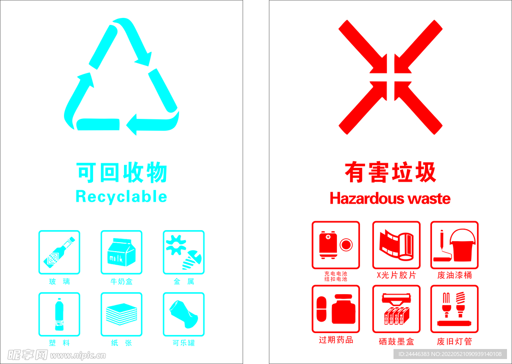有害垃圾 可回收物
