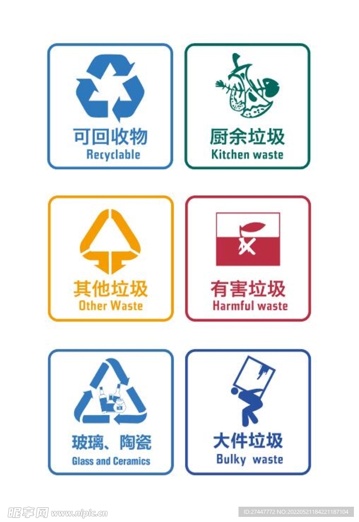 垃圾分类图标