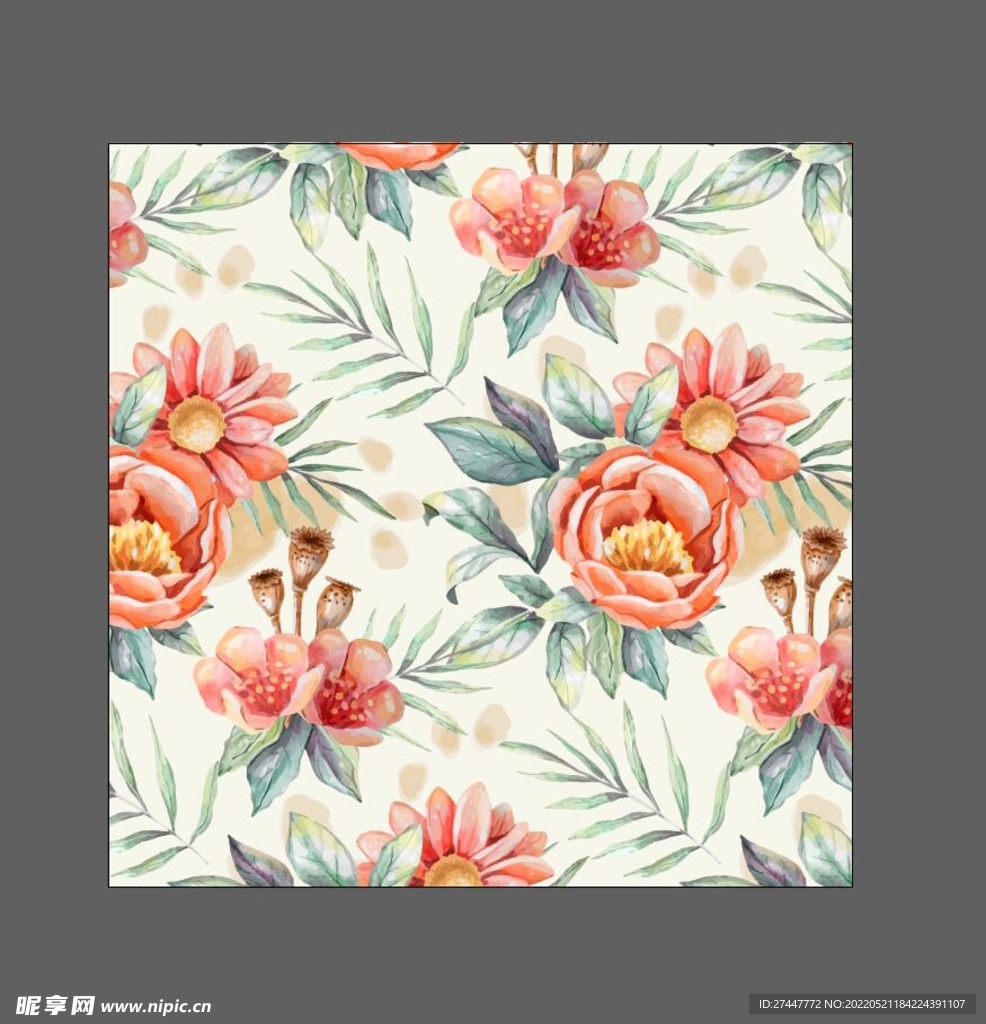 水彩花 