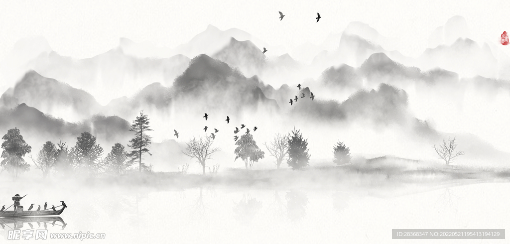 山水画  