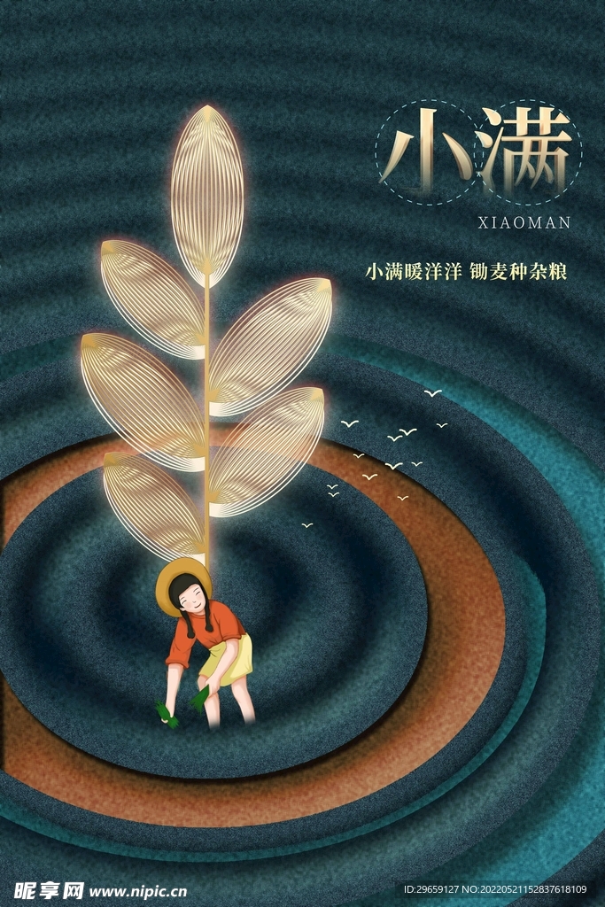 小满二十四节气海报