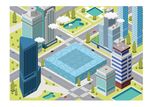 城市社区插画