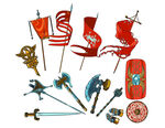欧洲中世纪旗子武器矢量图