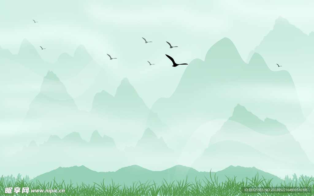 绿色背景