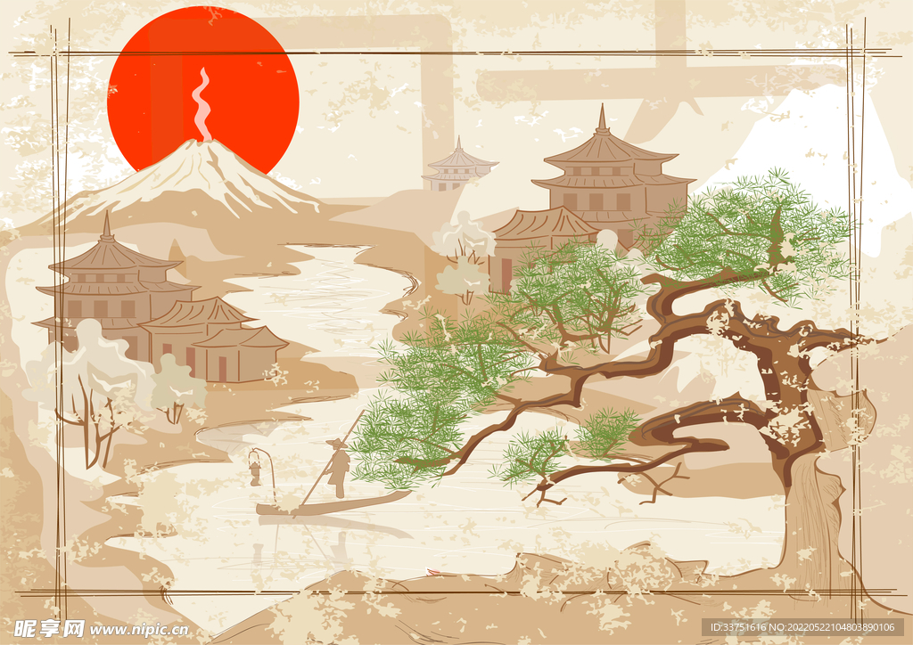 古风插画中式