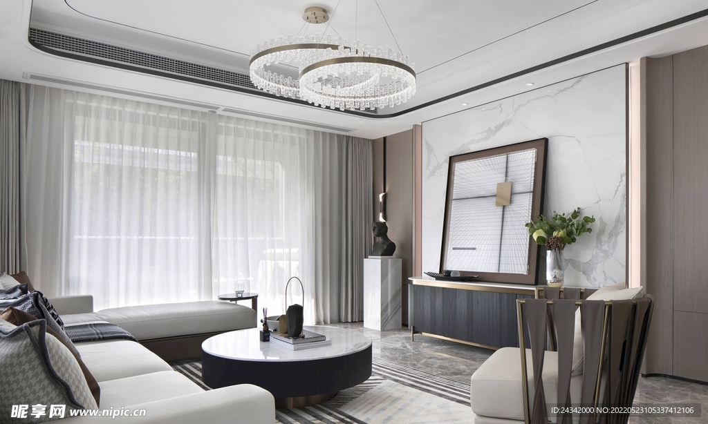 轻奢风格家装实景图