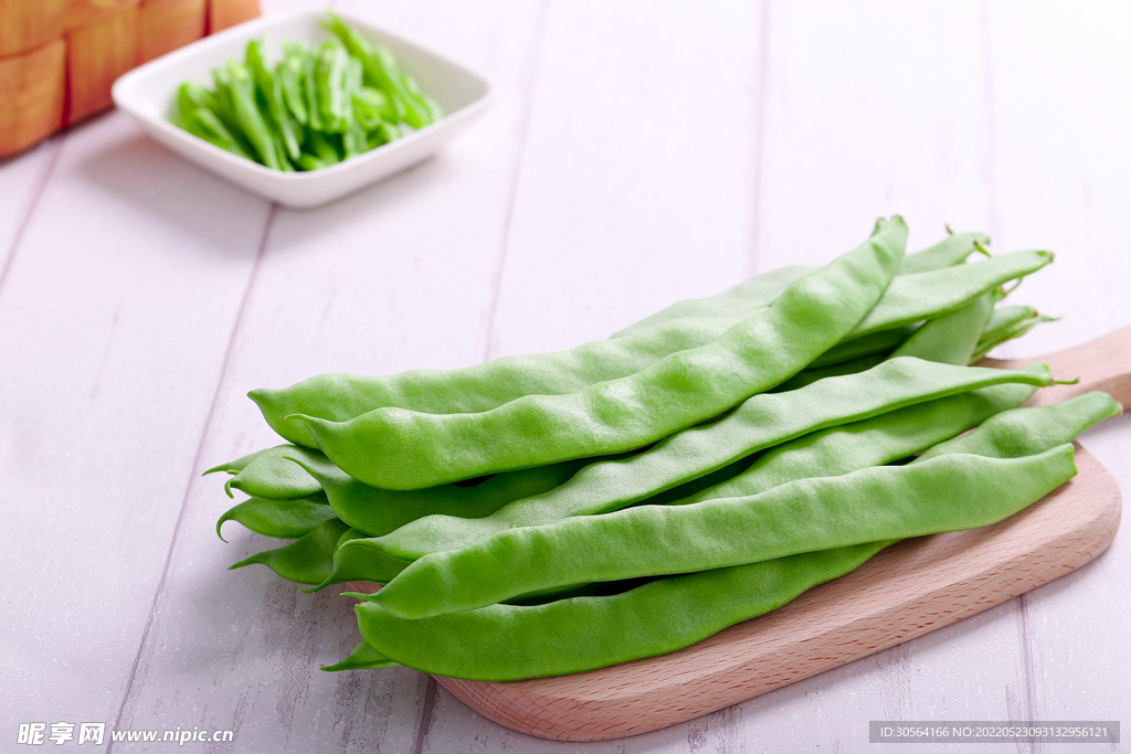 新鲜扁豆食材