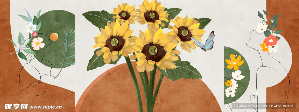 唯美花卉时尚艺术挂画装饰画
