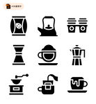 扁平咖啡壶茶壶图标