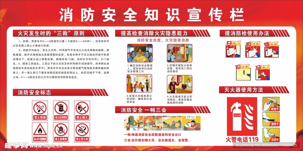 消防安全知识科普海报