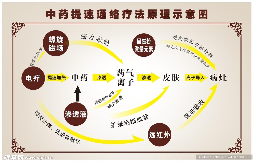 中药提速通络疗法原理示意图