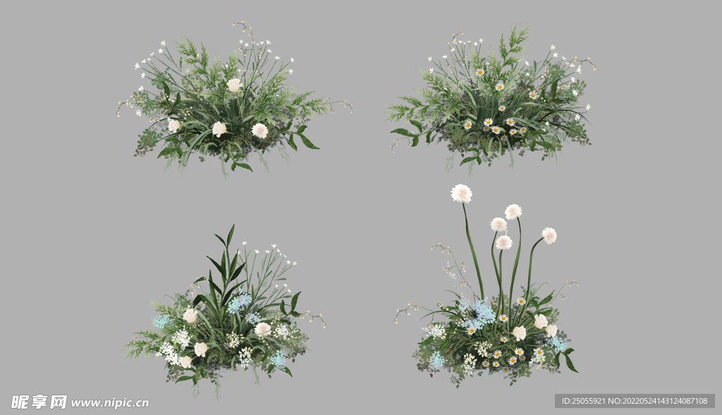 白绿色小清新花艺