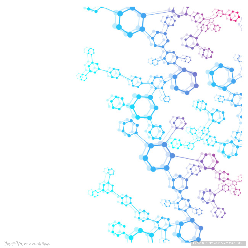 彩色分子结构背景