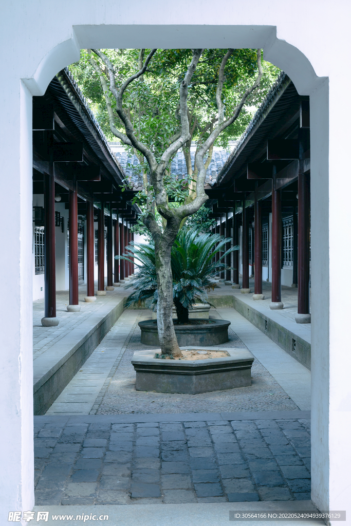 户外复古庭院建筑