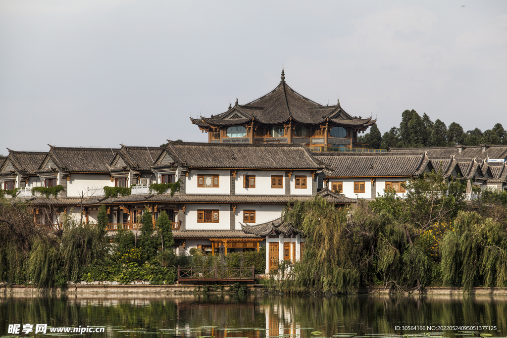 户外复古小镇建筑
