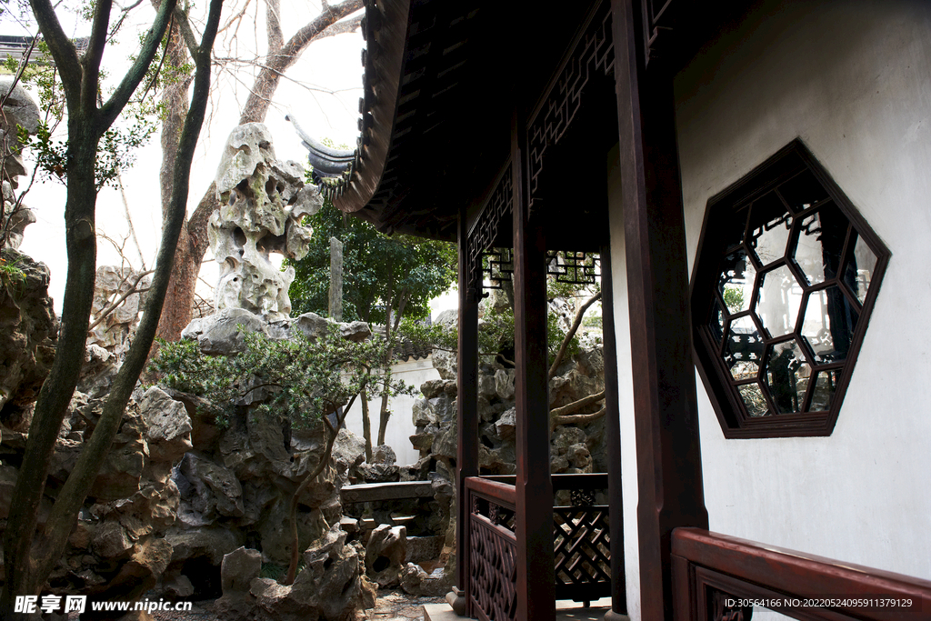 户外庭院复古建筑