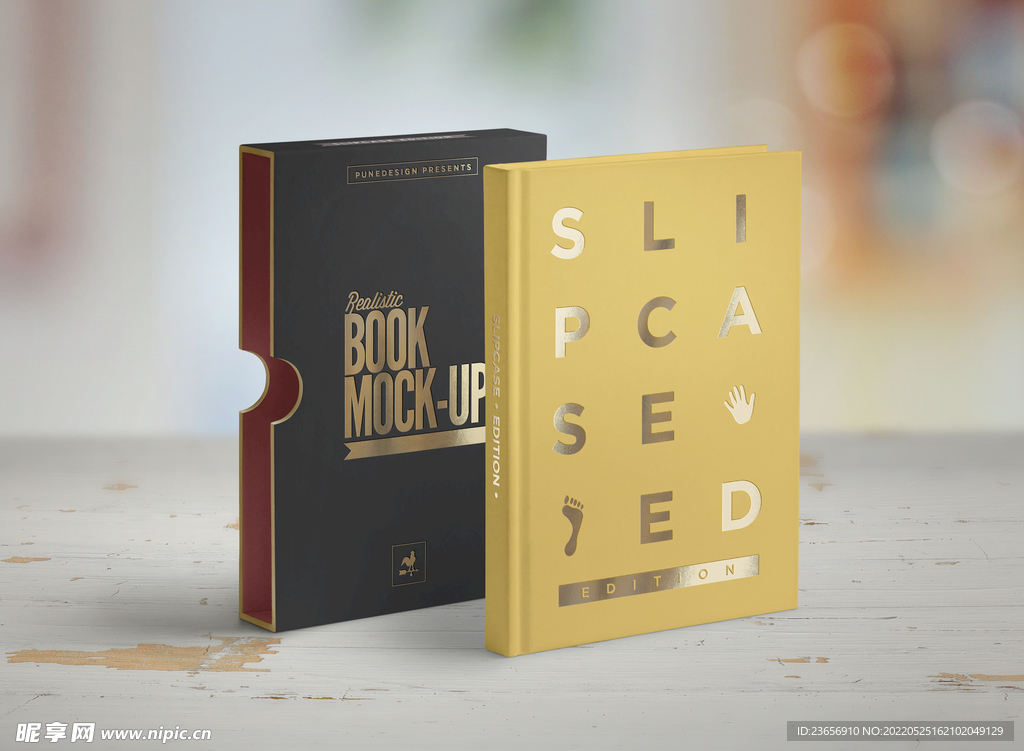 高端商务胶装书籍书套样机 