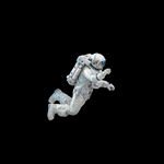 白色炫酷太空悬浮3D宇航员
